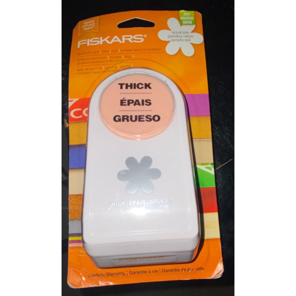 NEW Fiskars Floral Thick Materials Punch (1.5") 108990-1002